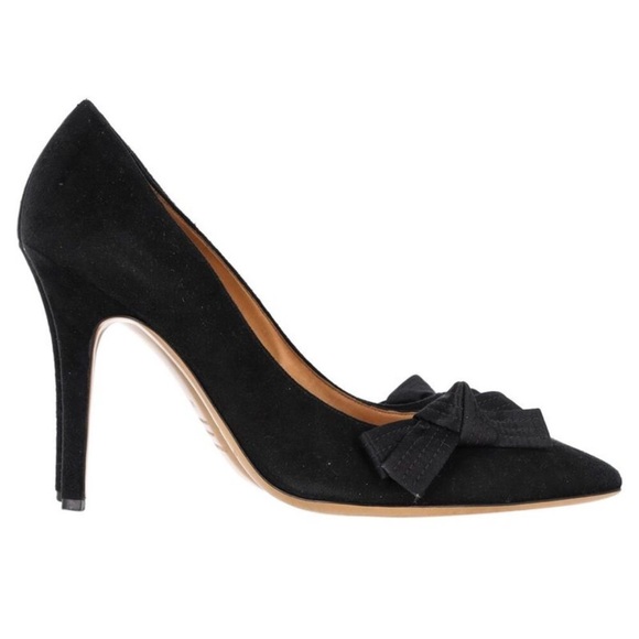 Isabel Marant Poppy Suede Bow Detail Stiletto Pump Heel Size 41 = US 10-10.5 - Picture 1 of 8